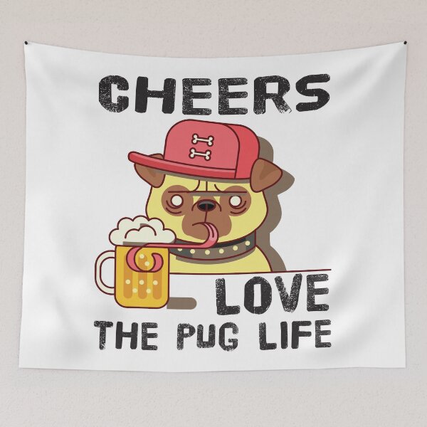 Item preview, Cheers, Love The Pug Life designed and sold by 4AllTimes.