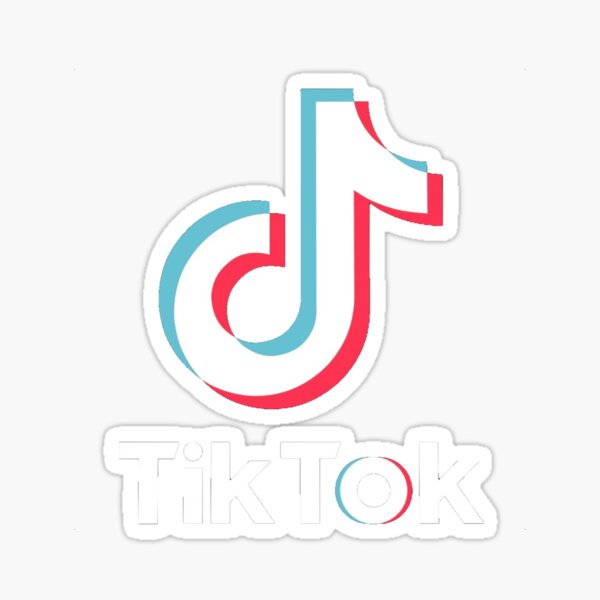 tik tok logo sticker by creativemarket7 redbubble