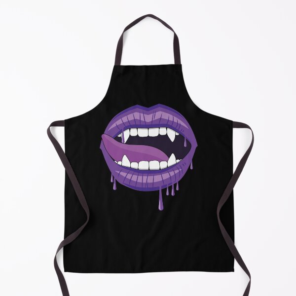 Item preview, Dripping bloody Vampire open lips with fangs violet designed and sold by Kamiri.
