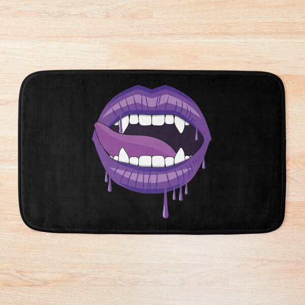 Item preview, Dripping bloody Vampire open lips with fangs violet designed and sold by Kamiri.