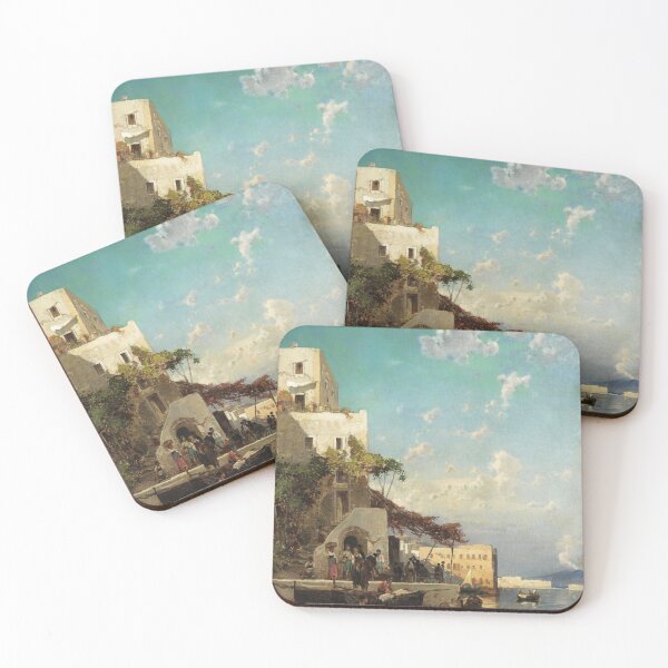 Item preview, Evening Meeting of the Fisherman, Mergellina, near Naples - Hermann David Salomon Corrodi designed and sold by CJET.