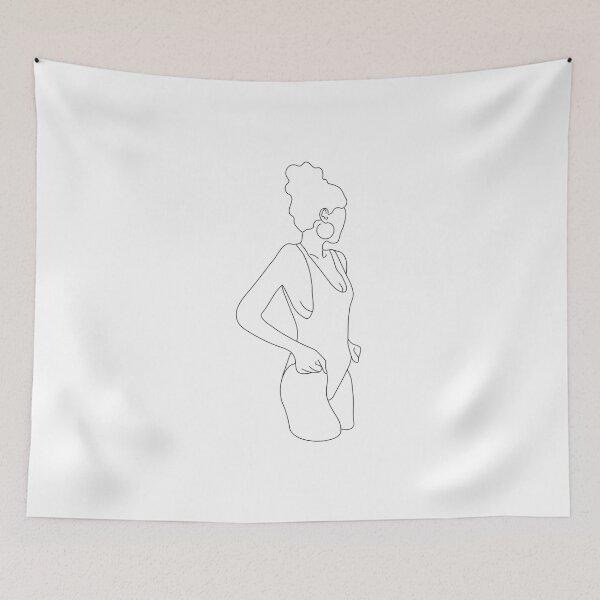 Item preview, One piece side boob line drawing designed and sold by TopTea.