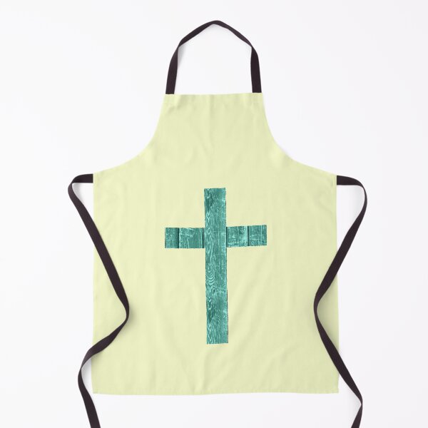 Item preview, Wooden Cross Catholic Christian Green designed and sold by sharedipmemes.
