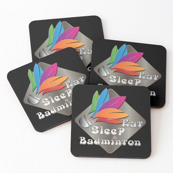 Item preview, Eat Sleep Badminton Colorful slogan designed and sold by Nobiya.