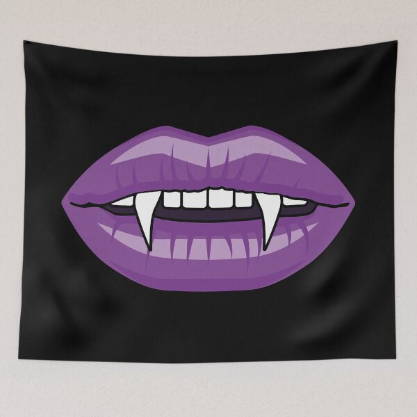 Item preview, Vampire lips with fangs violet designed and sold by Kamiri.