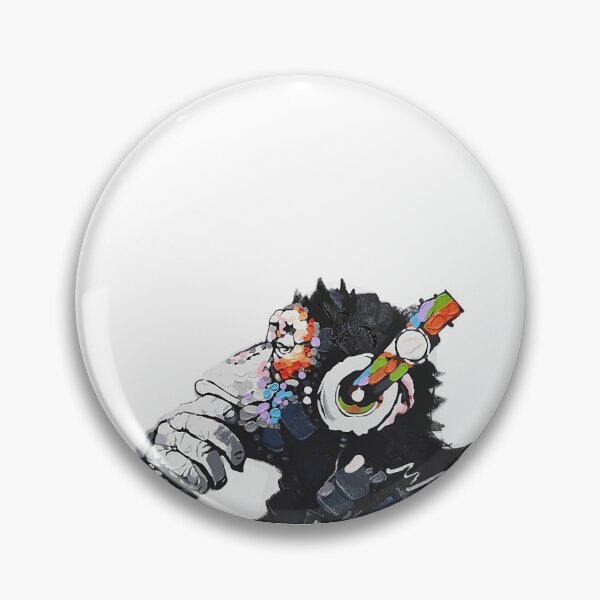 Item preview, Banksy Funky Monkey DJ headphones graffiti street art designed and sold by MindChirp.