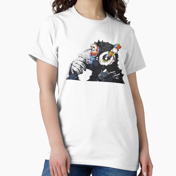 Item preview, Banksy Funky Monkey DJ headphones graffiti street art designed and sold by MindChirp.