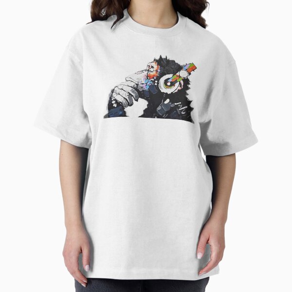 Item preview, Banksy Funky Monkey DJ headphones graffiti street art designed and sold by MindChirp.