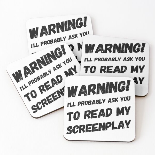 Item preview, Warning! I'll Probably Ask You To Read My Screenplay - film student screenwriter gift writer filmmaker Hollywood movie lover film camera designed and sold by CJCTEES.