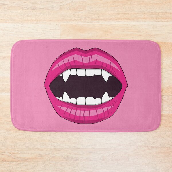 Item preview, Vampire open lips with fangs pink designed and sold by Kamiri.