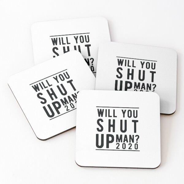 Item preview, Will You Shut Up Man? Biden Debate Quote designed and sold by CodingForTech.