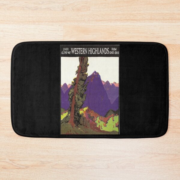 Item preview, The Western Highlands retro poster designed and sold by CorasPosters.