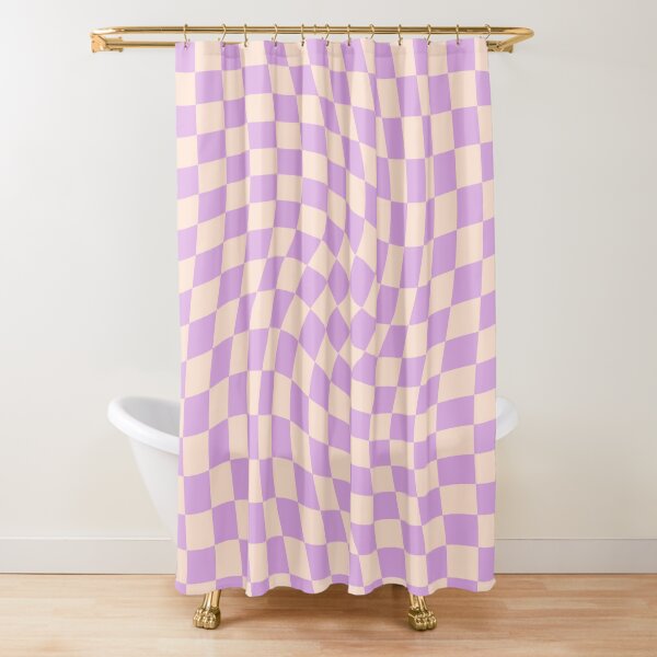Check V - Lilac Twist Shower Curtain