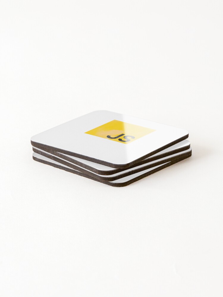 Thumbnail 4 of 5, Coasters (Set of 4), JS Watercolor Coder Programmer JavaScript designed and sold by sharedipmemes.
