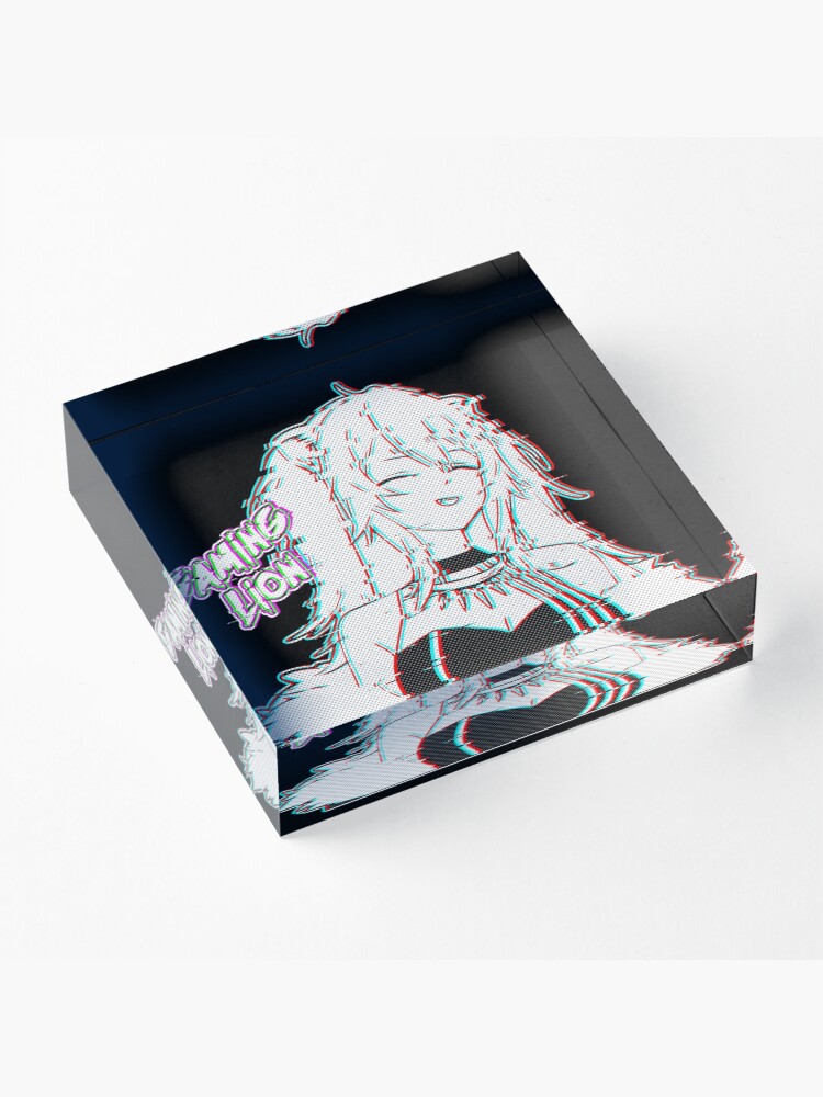 Alternate view of Shishiro Botan Hololive Glitched Acrylic Block