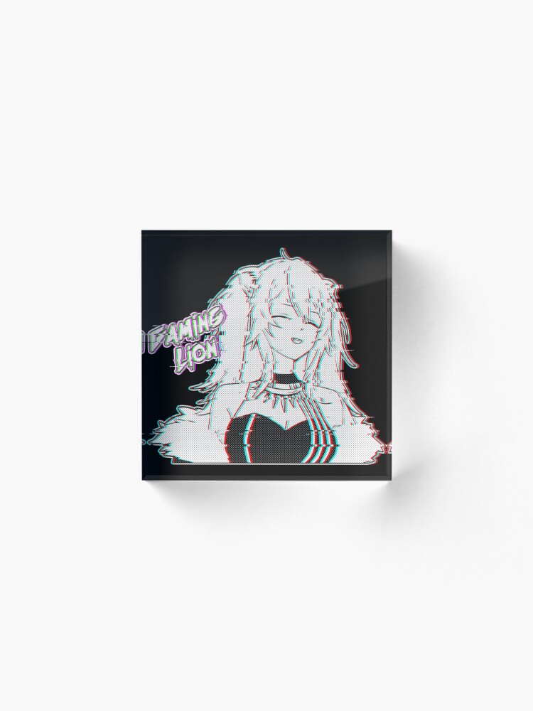 Alternate view of Shishiro Botan Hololive Glitched Acrylic Block