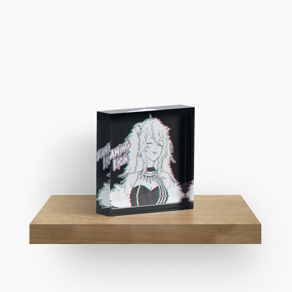 Shishiro Botan Hololive Glitched Acrylic Block