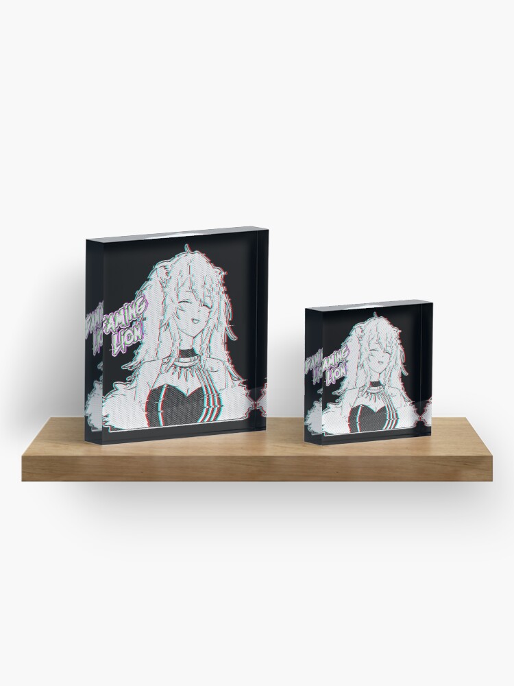 Alternate view of Shishiro Botan Hololive Glitched Acrylic Block
