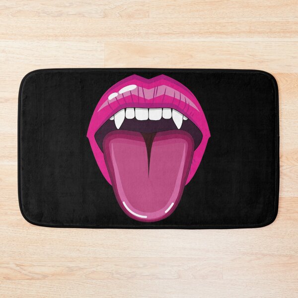 Item preview, Vampire lips with tongue pink designed and sold by Kamiri.