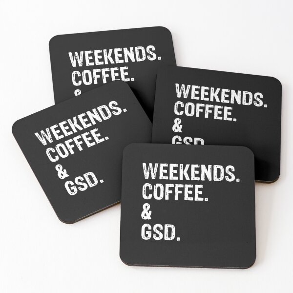 Item preview, Cute Weekends Coffee and GSD German Shepherd T Shirt designed and sold by Guarddogdrive.