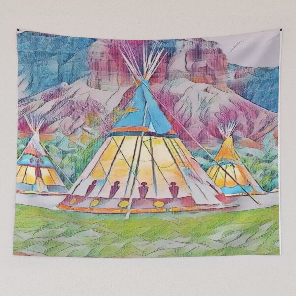 Item preview, Canvas Teepee Tent — Indian-Style Outdoor Play & Camping designed and sold by Galathi Designs.