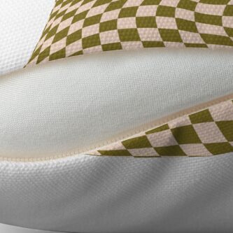 Alternate view of Check VI - Green Moss Twist Throw Pillow