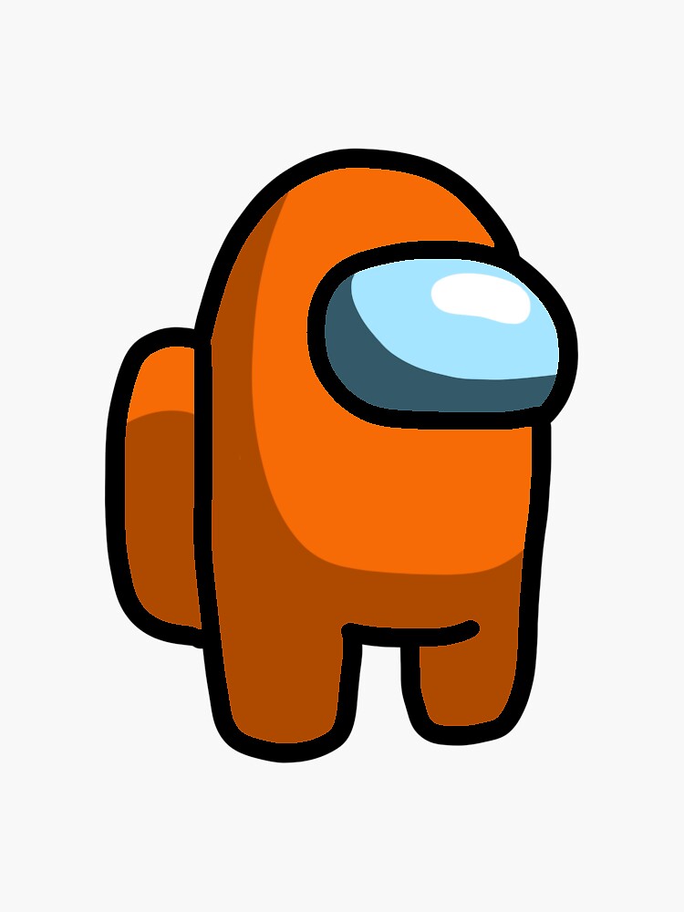 "Among Us Orange" Sticker by DemisStickers | Redbubble