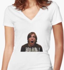 BURN! Kelso Women's Fitted V-Neck T-Shirt