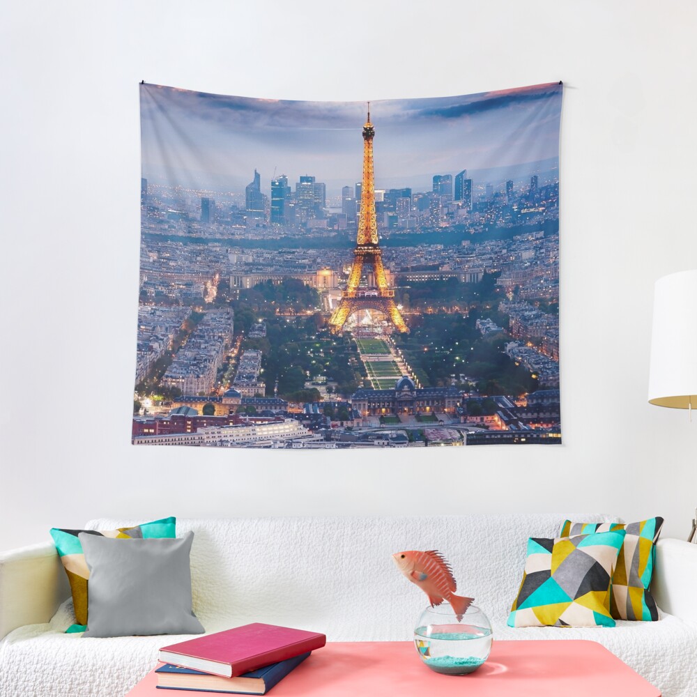 Disover Eiffel Tower Paris tapestries tapestry Tapestry