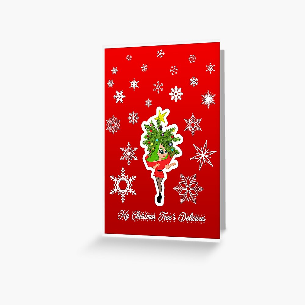 "Lady GaGa "Christmas Tree"" Greeting Card by samys Redbubble