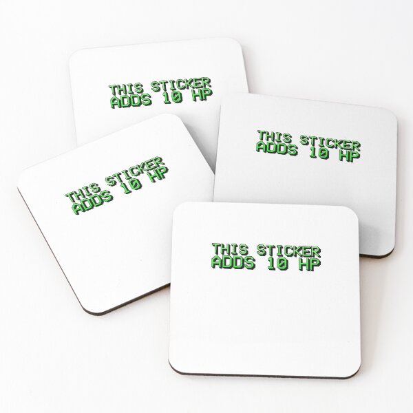 Item preview, This Sticker Adds 10 HP Gamer Joke Funny Green designed and sold by sharedipmemes.