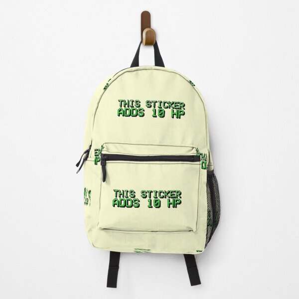 Item preview, This Sticker Adds 10 HP Gamer Joke Funny Green designed and sold by sharedipmemes.