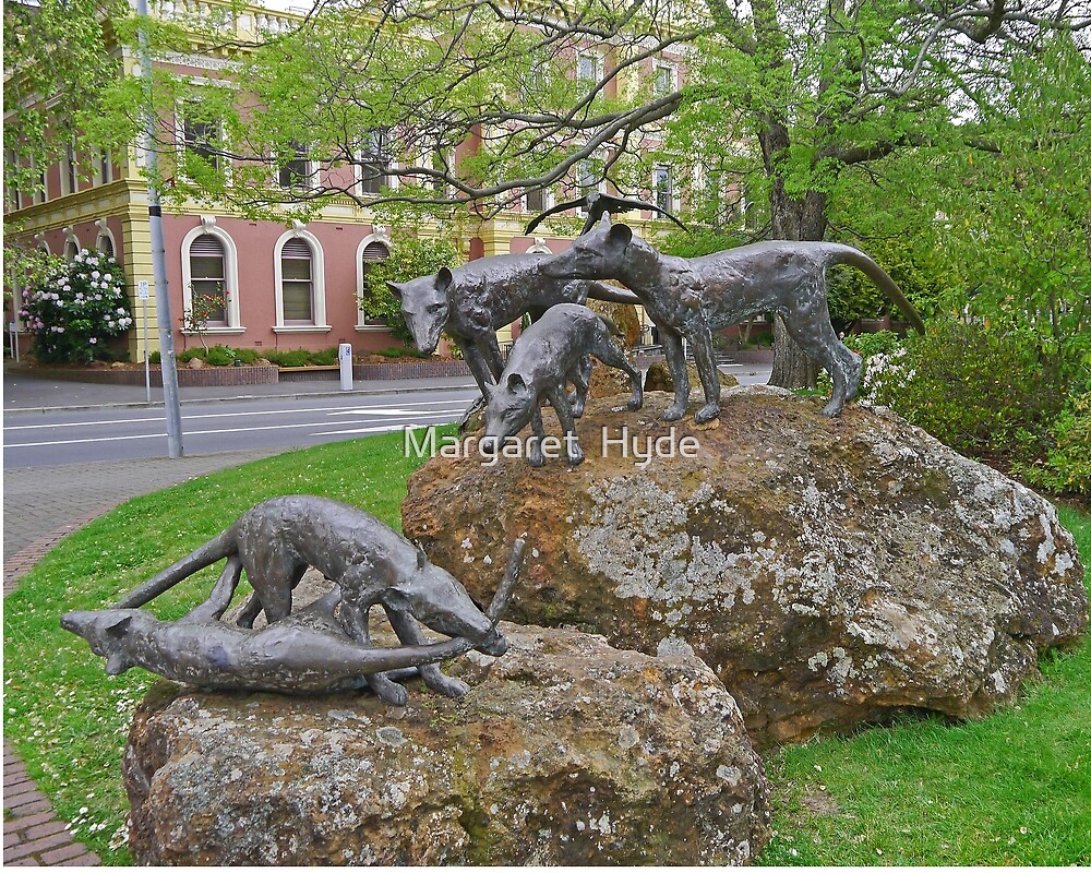 "Thylacine statues, Launceston, Tasmania, Australia" by Margaret Hyde