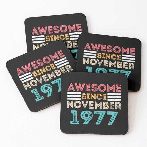 Item preview, Retro Vintage 43rd Birthday - Awesome Since November 1977 designed and sold by meedTee.