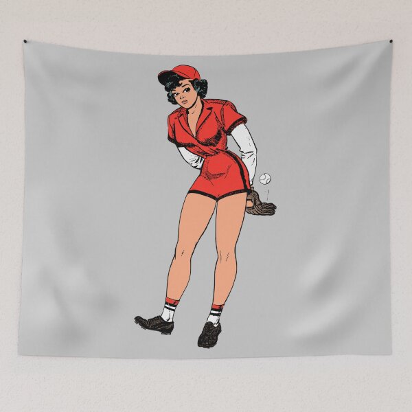 Artikelvorschau, Baseball Pin-Up entworfen und verkauft von Sara-Miyano.