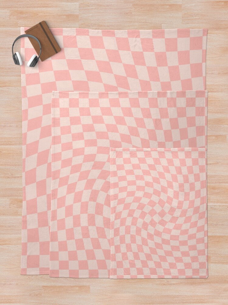 Alternate view of Check VII - Pink Twist Throw Blanket
