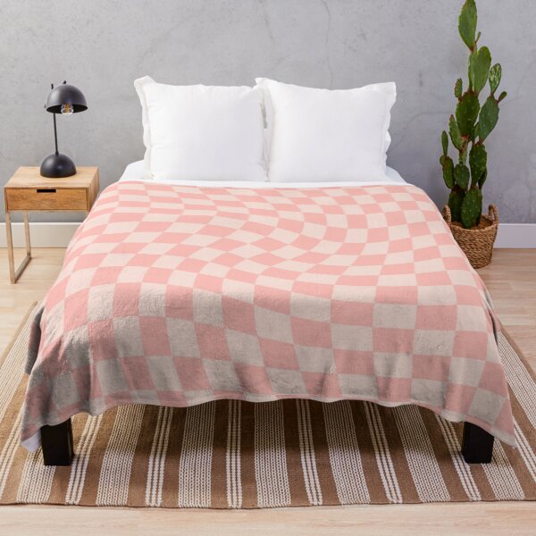 Check VII - Pink Twist Throw Blanket