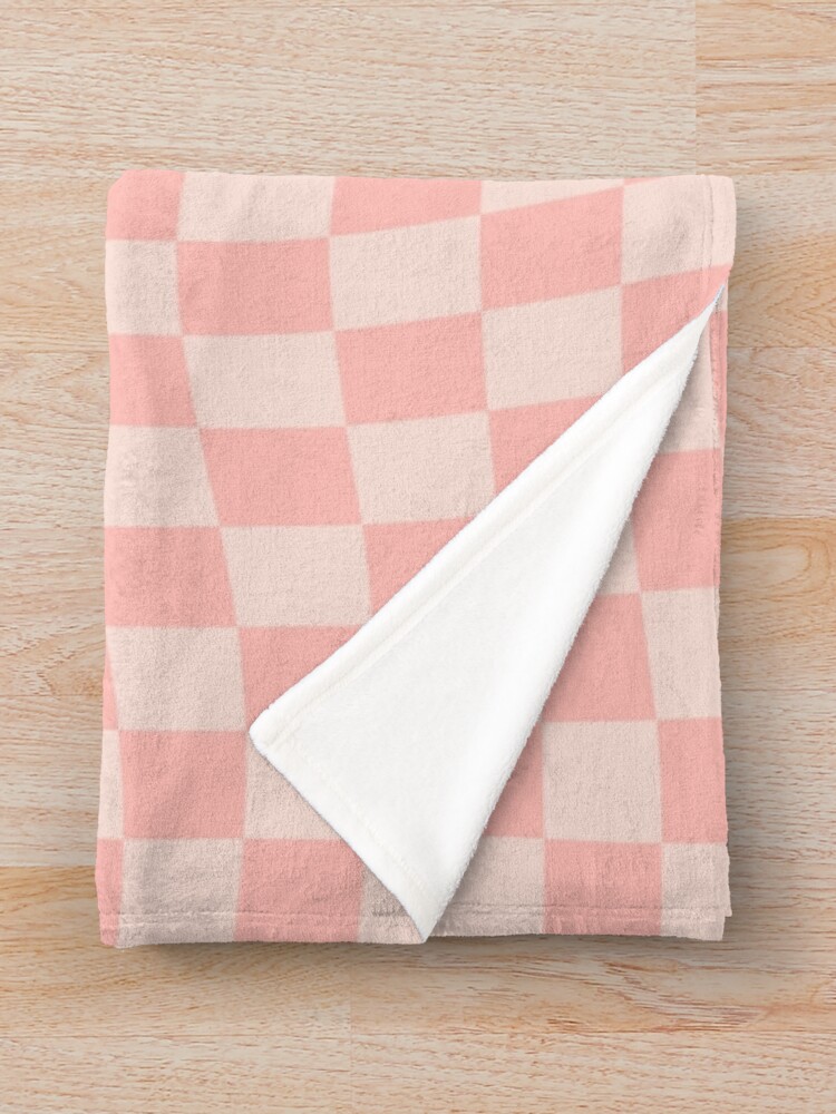 Alternate view of Check VII - Pink Twist Throw Blanket