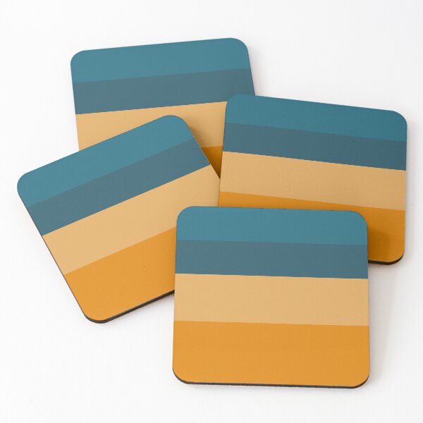 Item preview, Blue to Orange Minimalist Color Block Stripes Pattern designed and sold by kierkegaard.