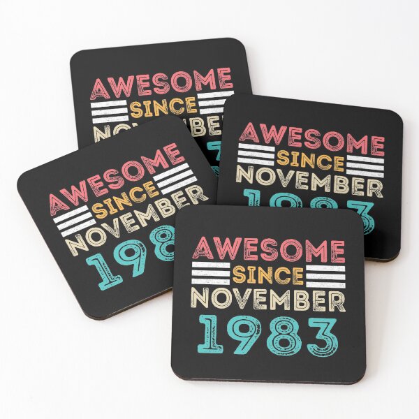 Item preview, Retro Vintage 47th Birthday - Awesome Since November 1983 designed and sold by meedTee.