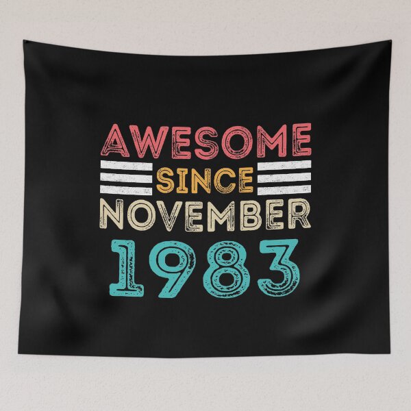 Item preview, Retro Vintage 47th Birthday - Awesome Since November 1983 designed and sold by meedTee.