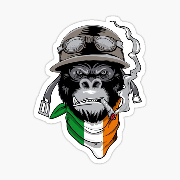 Item preview, Automobiliste irlandais patriotique Motard gorille Drapeau de l'Irlande Racines du patrimoine Nationalisme Patriotisme designed and sold by VollLaser.