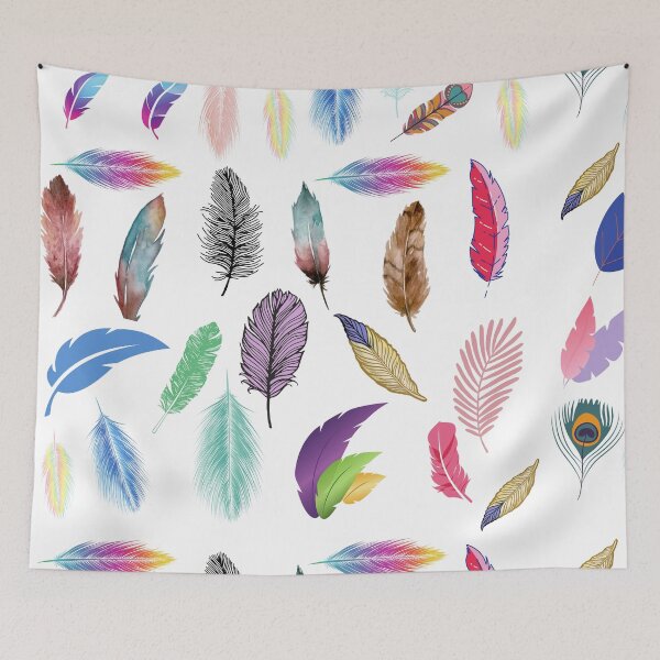 Item preview, colorful feather pattern  designed and sold by remonss.