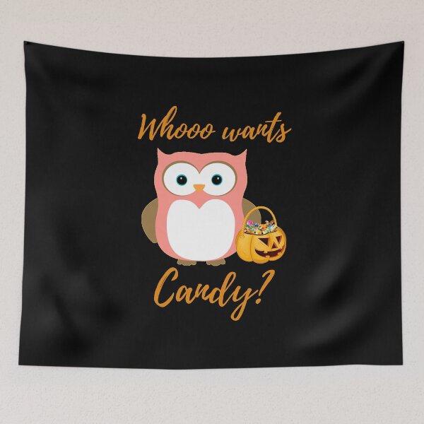 Item preview, Whooo Wants Candy? Orange Owl Trick or Treat - by Boo-da-chay designed and sold by Boo-da-chay.