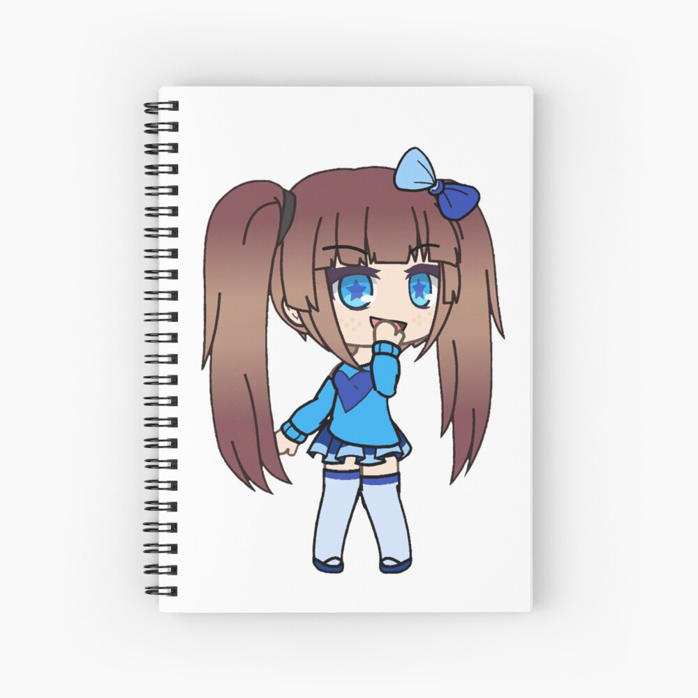 Cute Anime Girl - Gacha Edit | Spiral Notebook