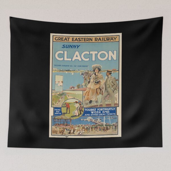 Item preview, Clacton retro poster designed and sold by CorasPosters.