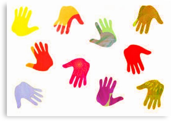 "Colorful Hands " Canvas Prints by avalonmedia | Redbubble