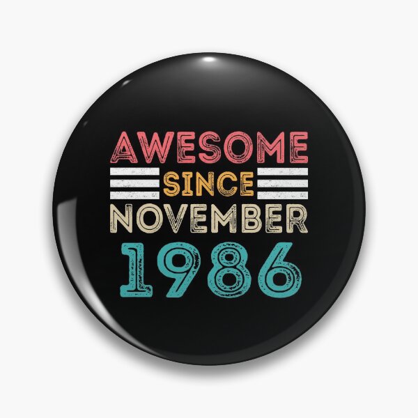 Item preview, Retro Vintage 34th Birthday - Awesome Since November 1986 designed and sold by meedTee.