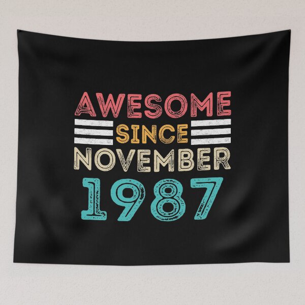 Item preview, Retro Vintage 33rd Birthday - Awesome Since November 1987 designed and sold by meedTee.