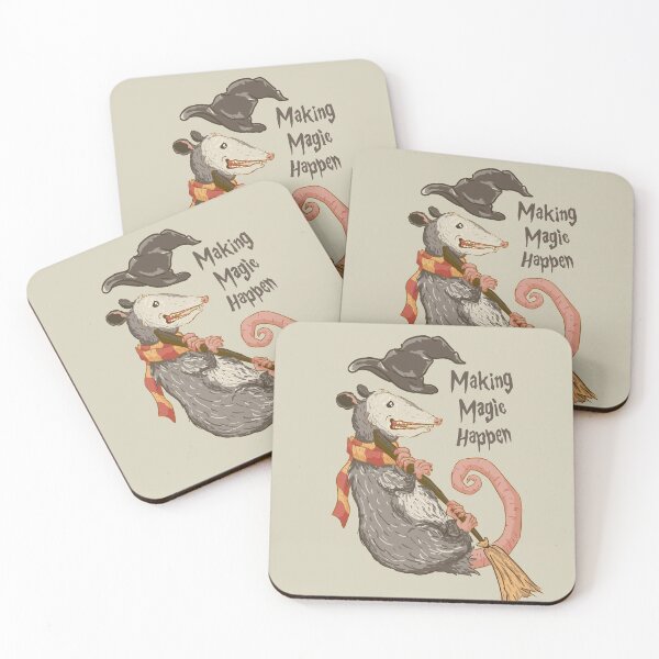 Item preview, Making Magic Happen | Trash Wizard | Magic Happens Pillowcase | Funny Opossum  Witch | Funny Stressed Magician | Pet Disneyfication Potter the Possum designed and sold by Any Color Designs.